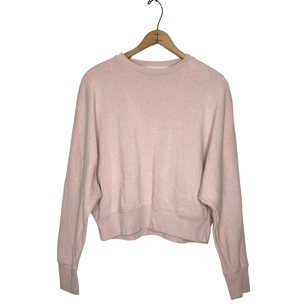 J. Crew | Pink Vintage Fleece Dolman Sleeve Sweatshirt Size Small